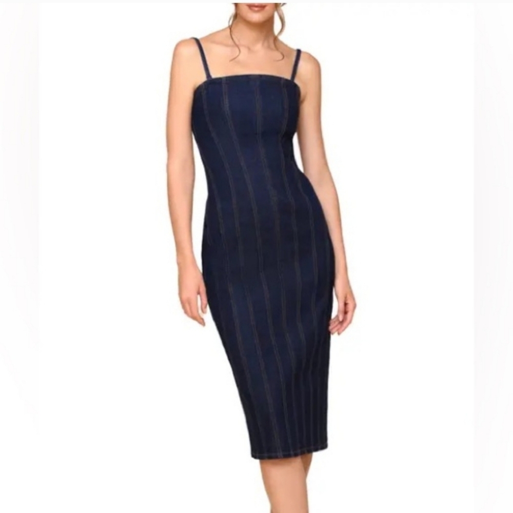 NWT House Of Harlow 1960 Denim Tube Dress